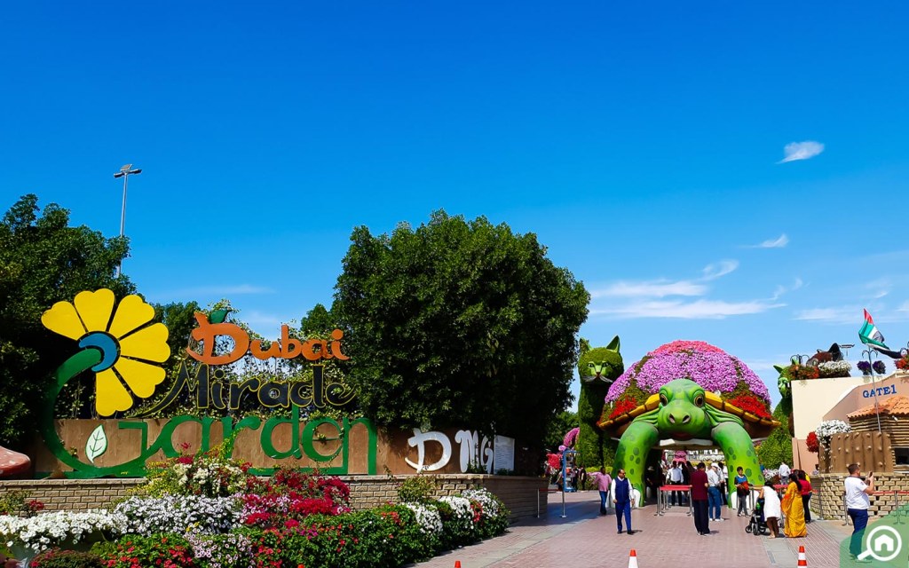 Dubai Miracle Garden – tourist site and landmark near Hayat Townhouses