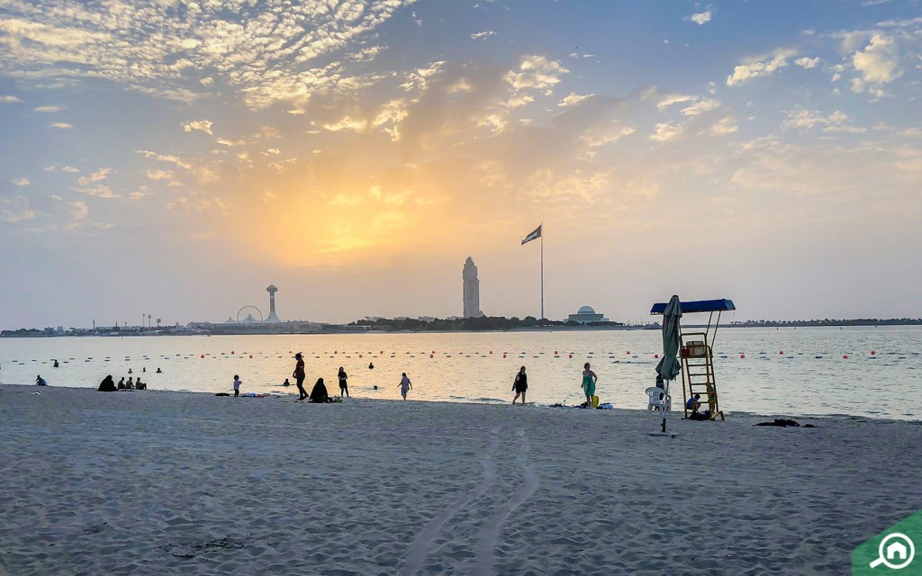 Corniche Beach near Al Maryah Island