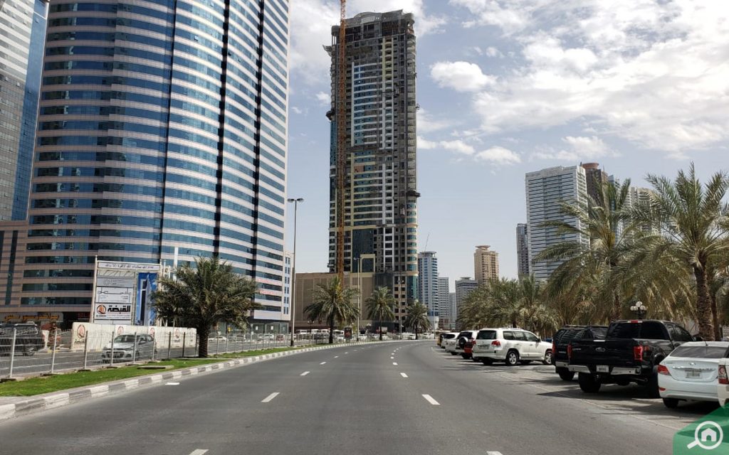 Apartment towers in Al Qasba