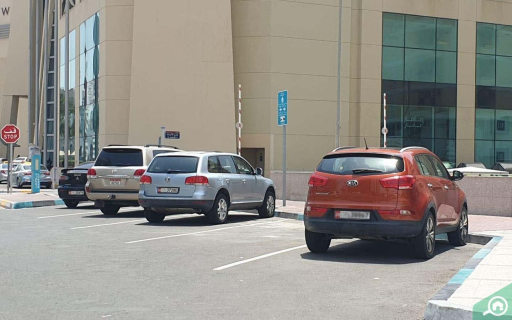 parking spaces
