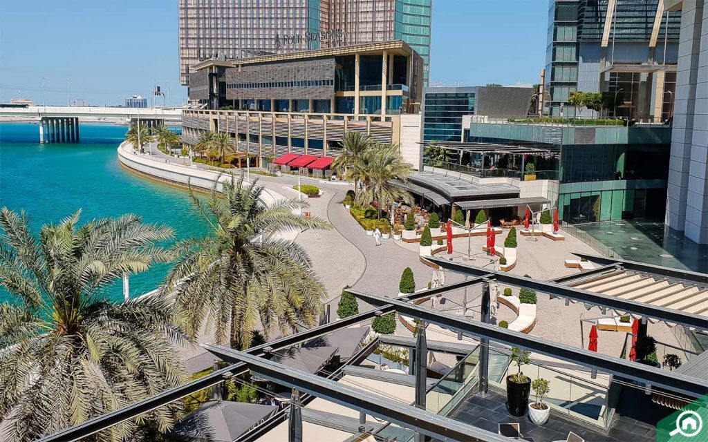 vibrant waterfront area of Al Maryah Island