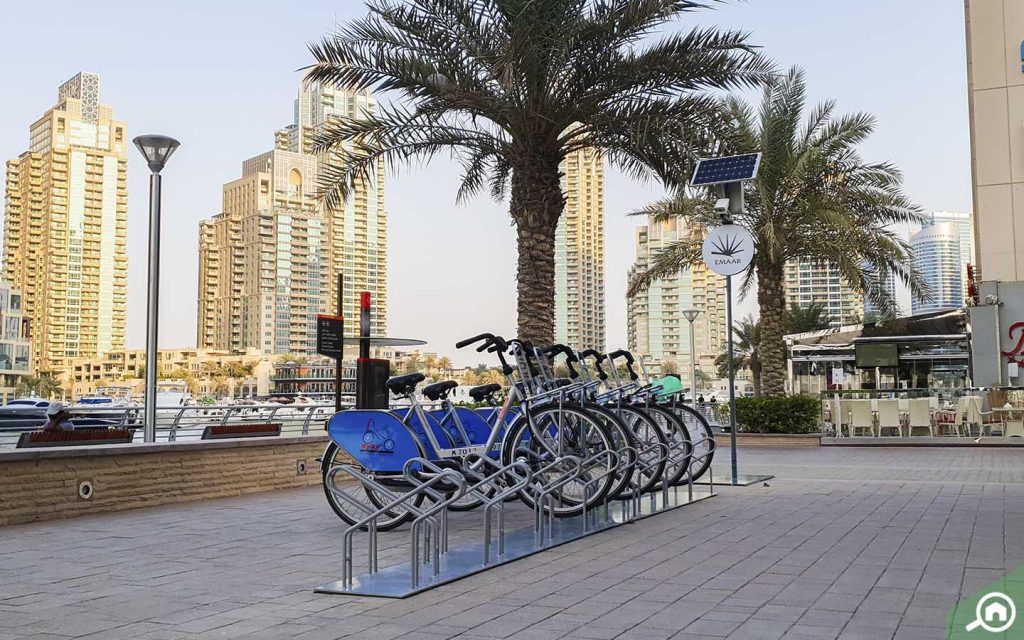 Bikes in Dubai Marina Walk