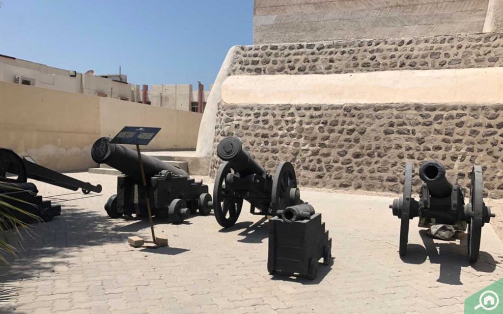 canons in National Museum of Ras Al Khaimah