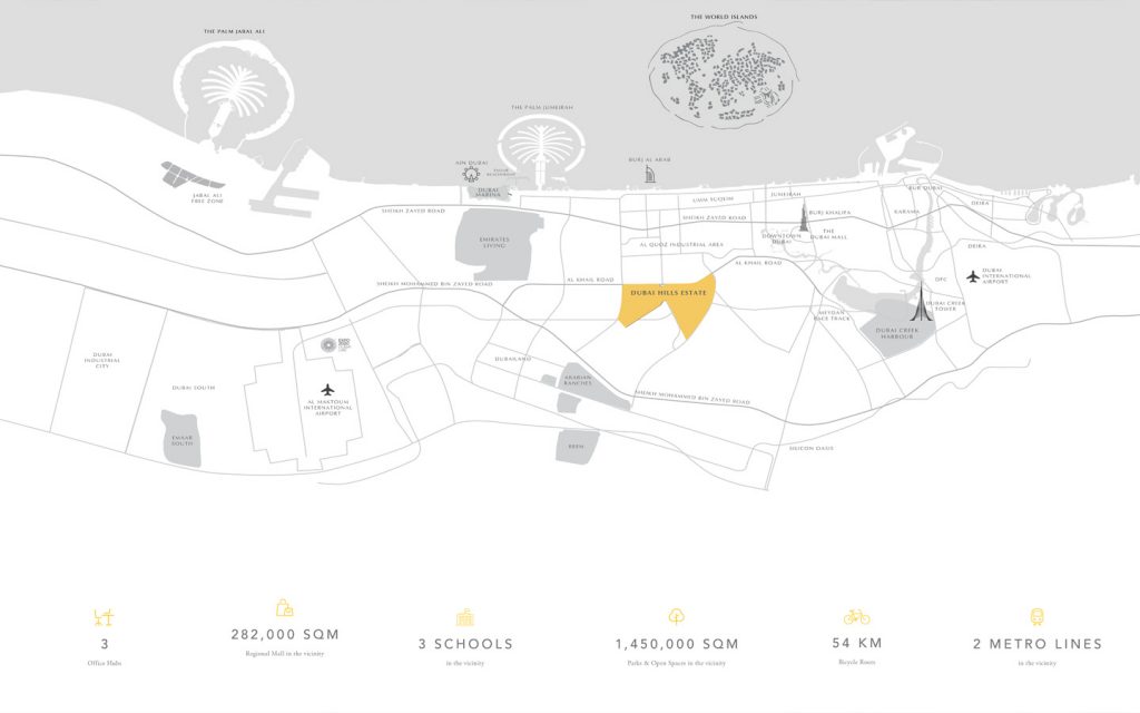Dubai Hills Estate Location