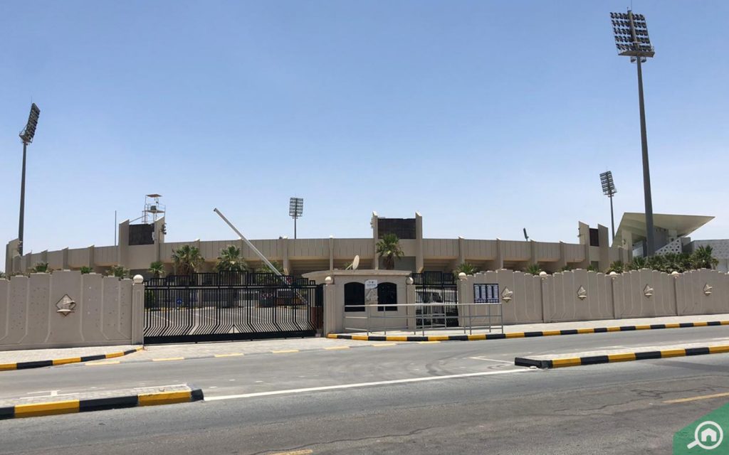 road view of sharjah cricket stadium