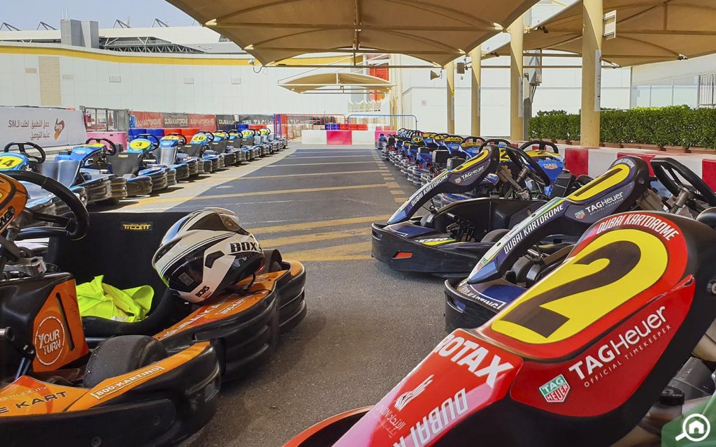 go karting in Dubai Autodrome