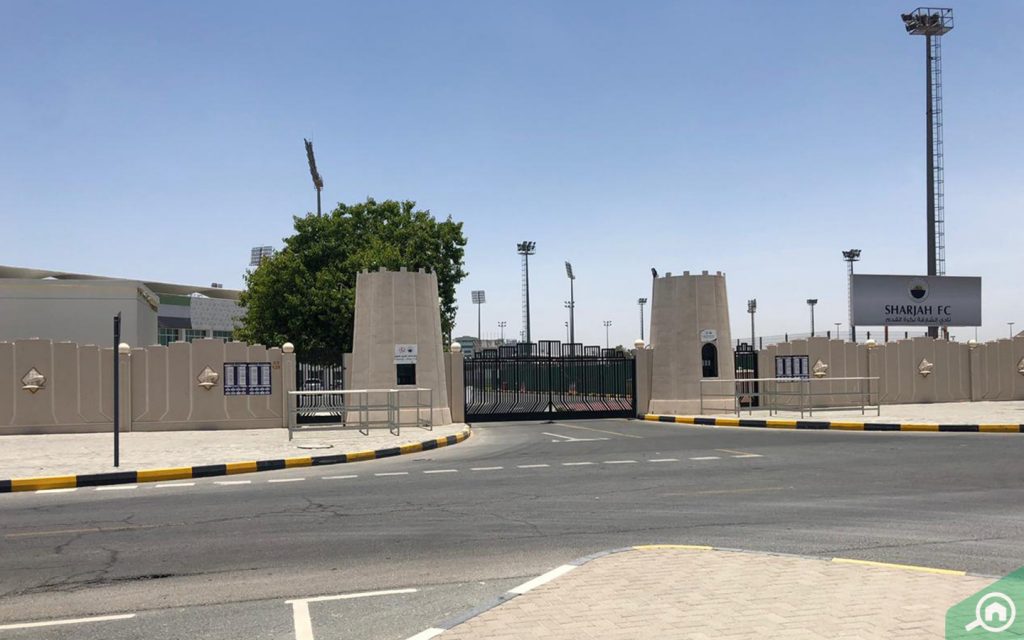 Street view of Sharjah Cricket Stadium