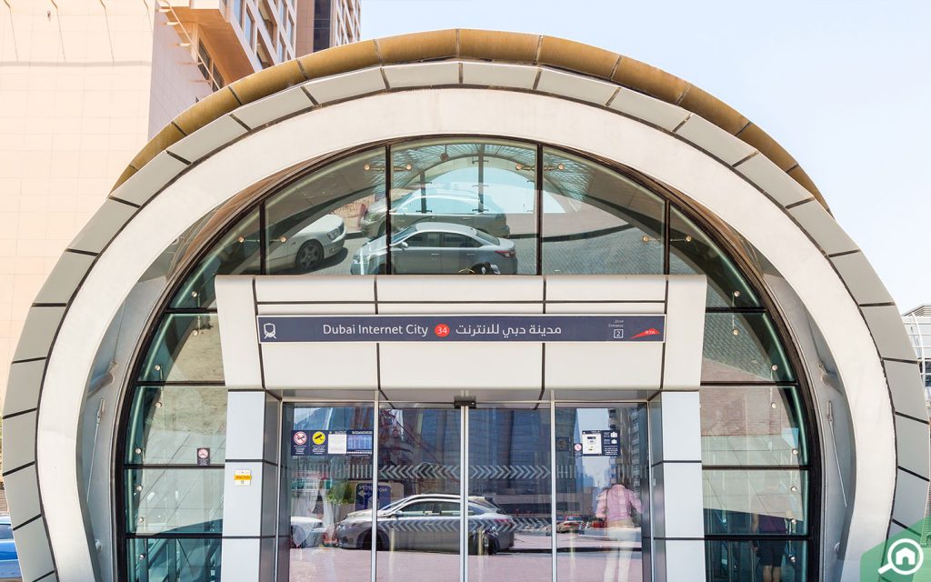 Entrance of Dubai Internet City Metro Station