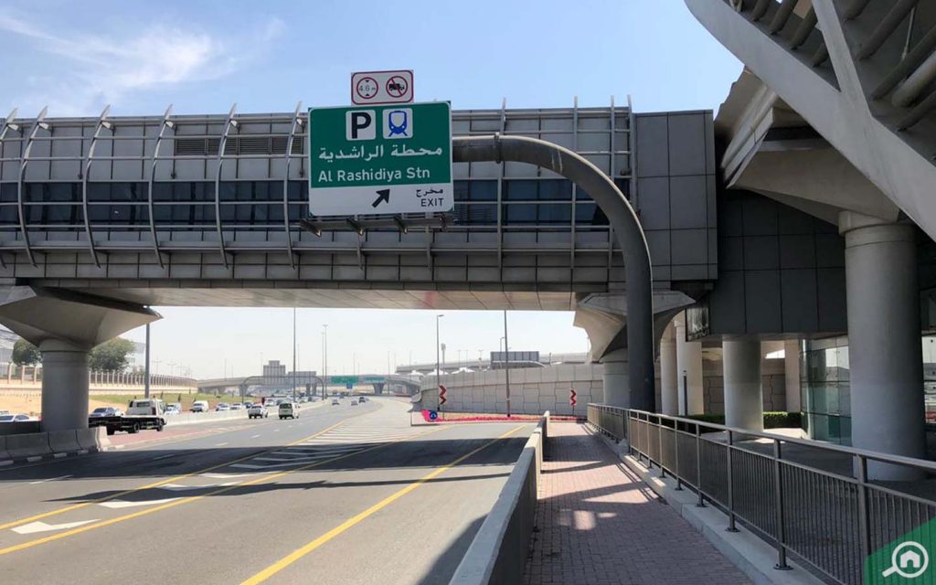 rashidiya metro station near nad al sheba