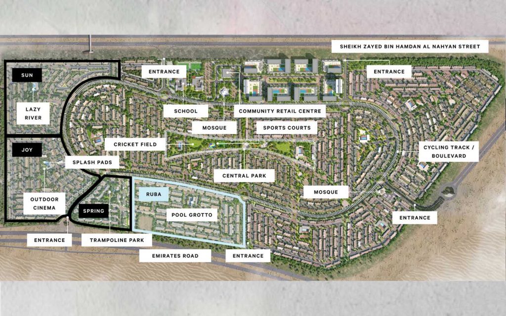 Ruba Arabian Ranches 3 location