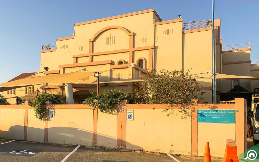 entrance of Jebel Ali Church
